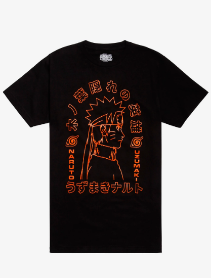 black and orange t shirt